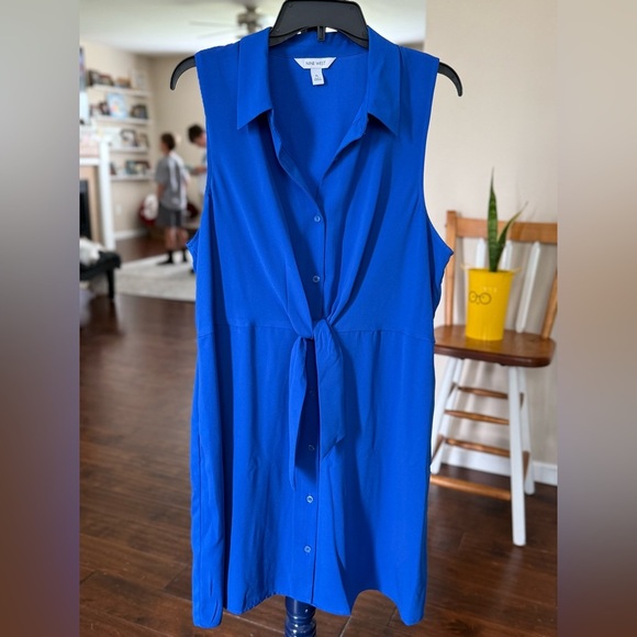 Nine West Dresses & Skirts - Nine West Blue Sleeveless Button-Down Dress. Sz XL